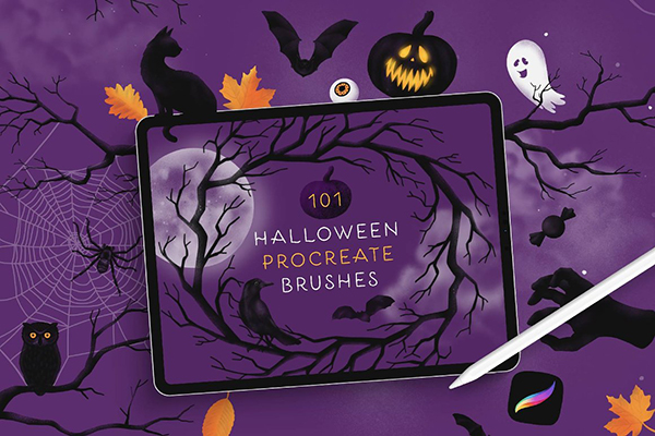 101 Halloween Procreate Brushes