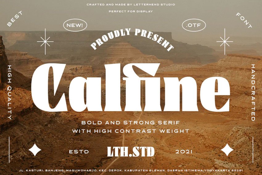 Calfine Bold Wedge Serif Font