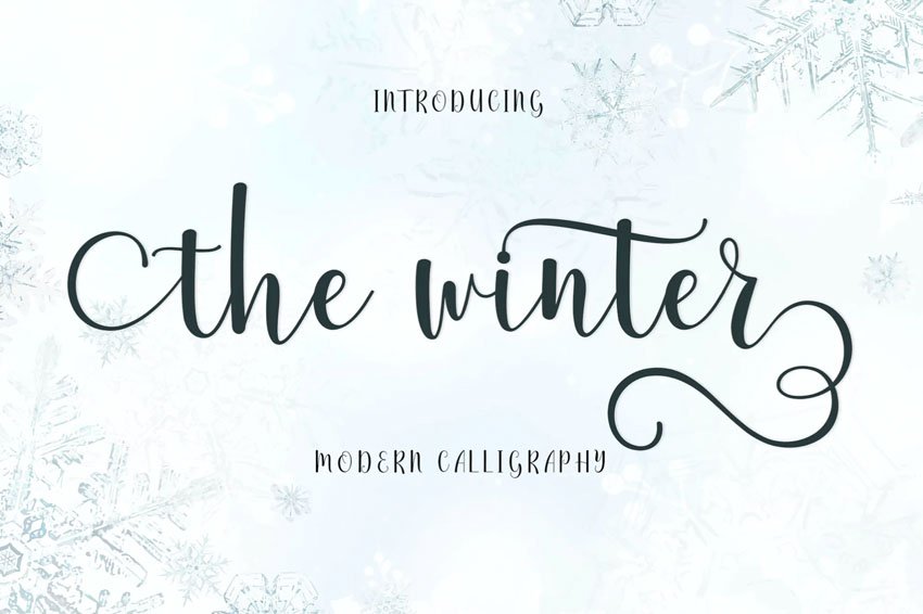 The winter font