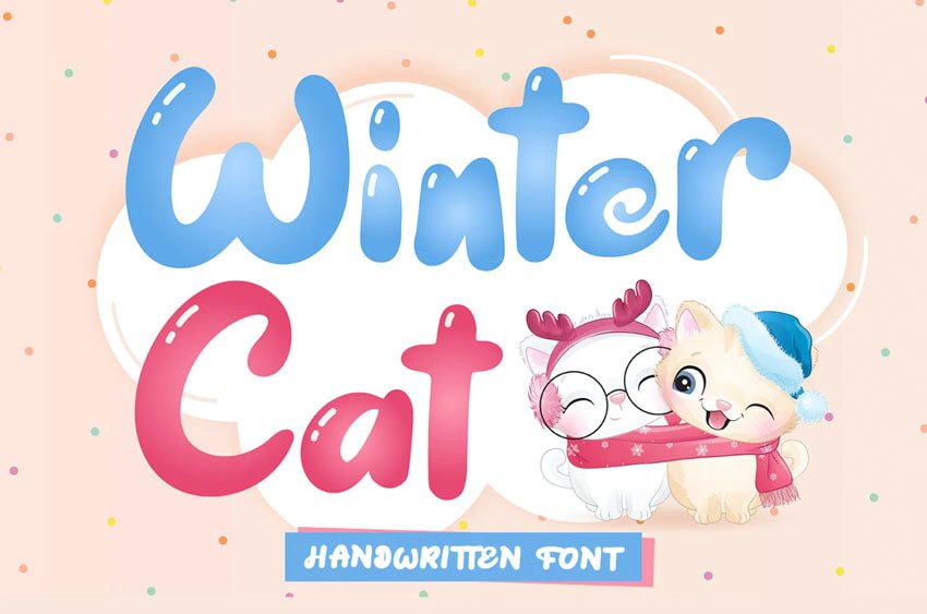 Winter Cat Display Font