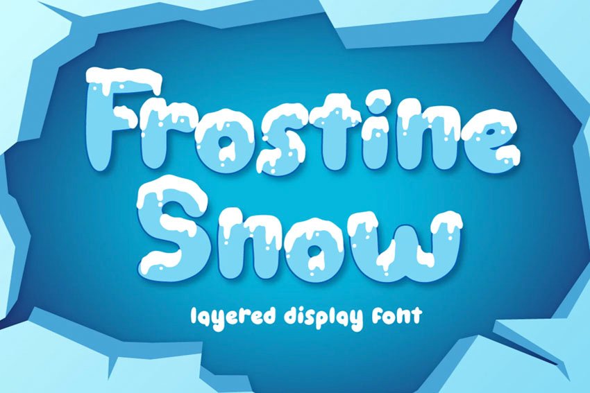 Frostline Snow Winter Lettering Font