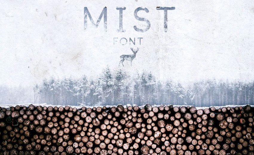 Mist Textured Winter Display Font 