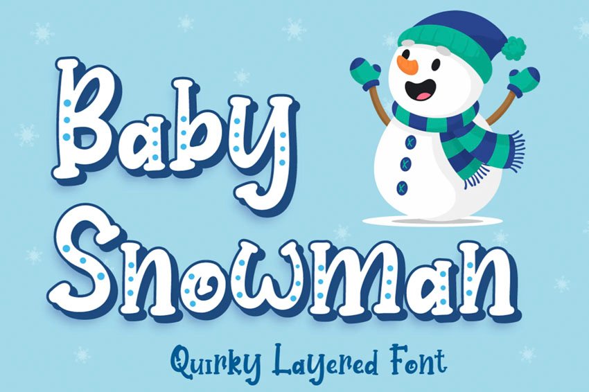 Baby Snowman Display Font