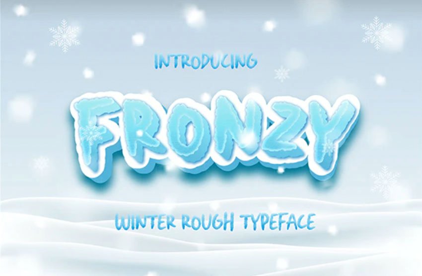 Fronzy Textured Icicle Font
