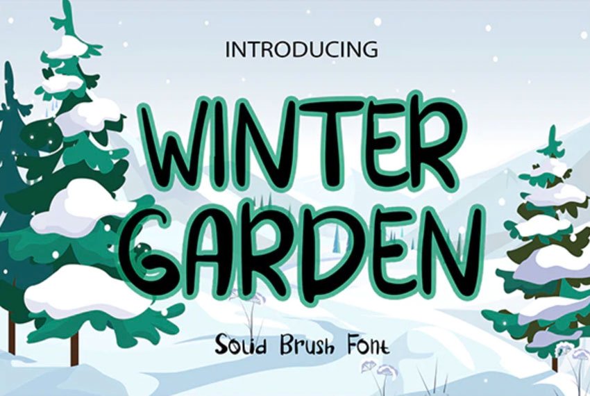 Winter Garden Brush Font