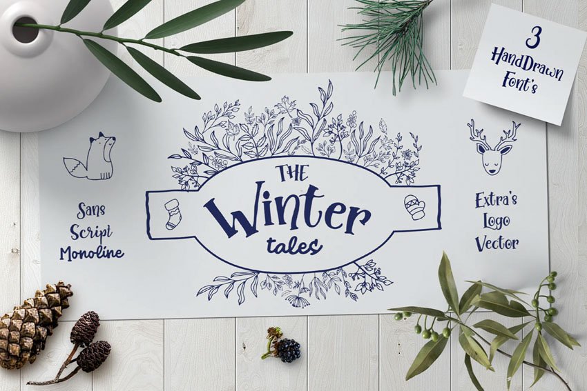 Winter Tales Font with Extras