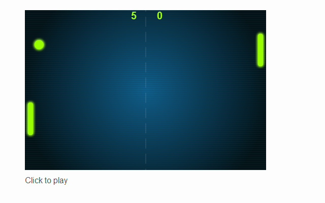create js open source html5 pong game