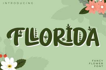Fllorida Fancy Flower Font