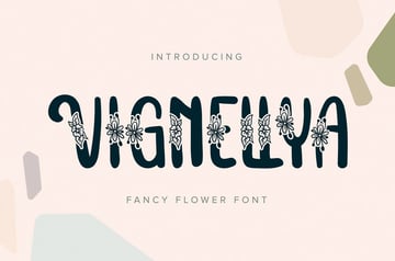 Vignellya Fancy Flower Font