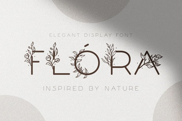 Flóra Delicate Floral Font