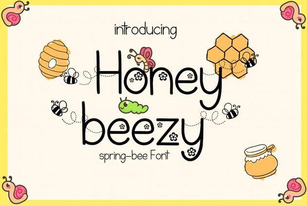 Honey Beezy Spring Bee Font