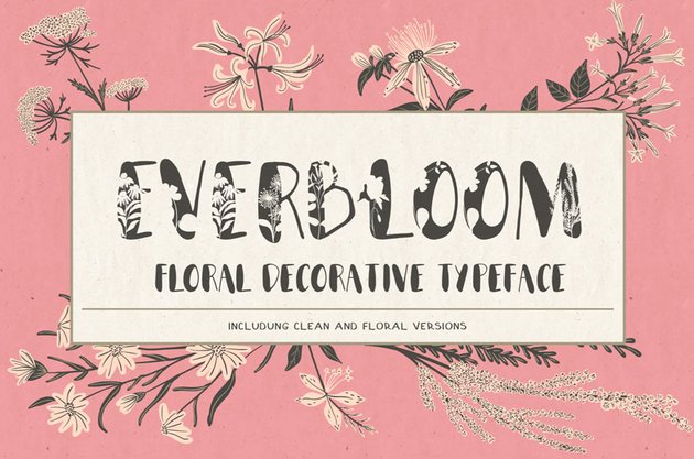 Everbloom Floral Typeface