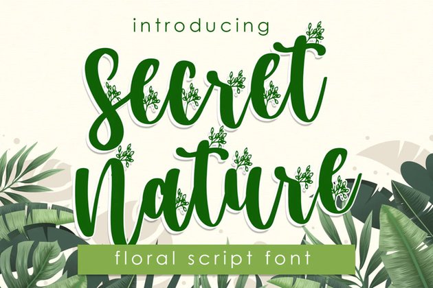 Secret Nature Floral Font