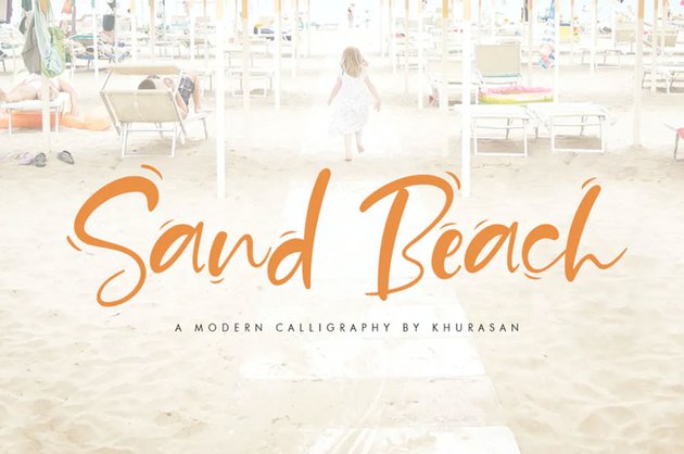 Sand Beach Summer Font
