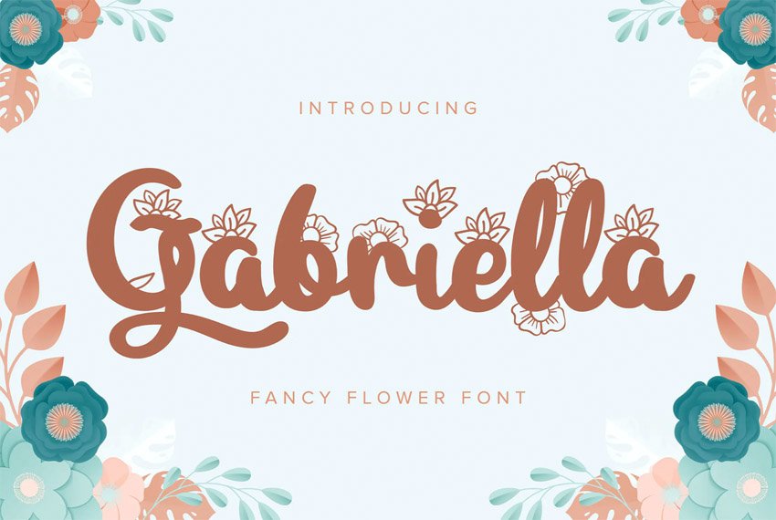 floral font