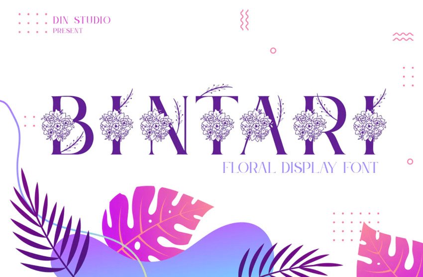 Bintari Floral Display Font