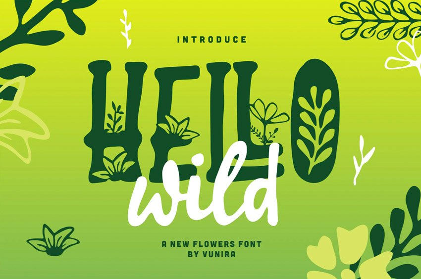 Hello Wild A New Flowers Font