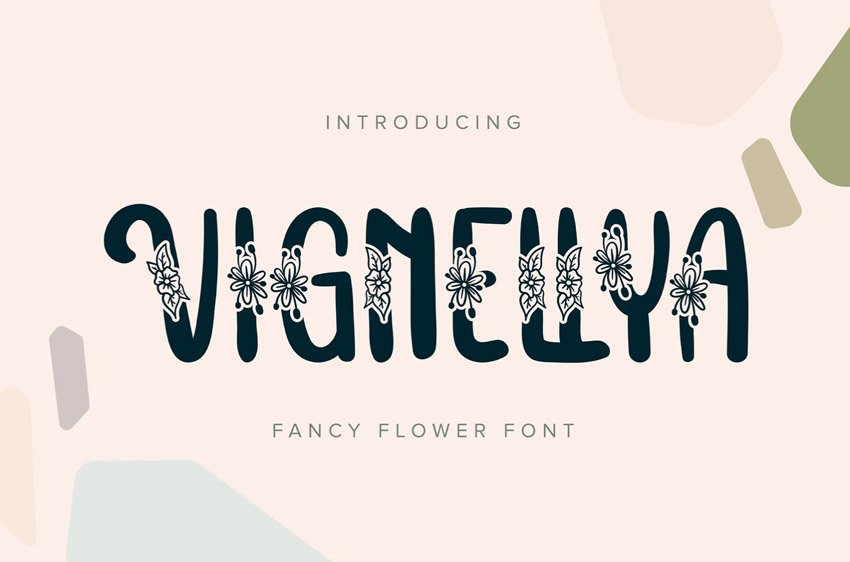 Vignellya Fancy Flower Font