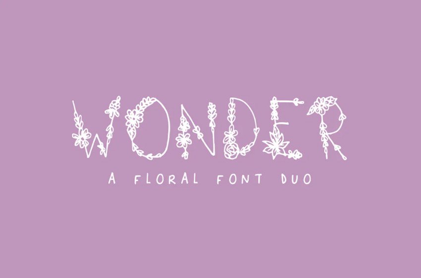 Wonder Floral Font