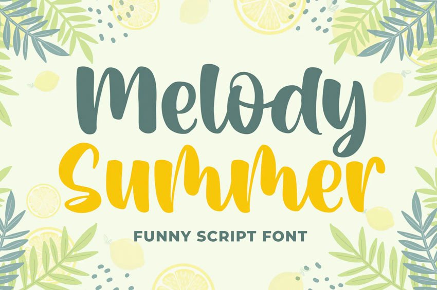 Melody Summer Funny Script Font