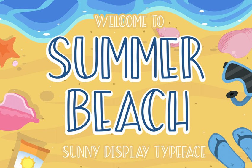 Summer Beach Sunny Display Typeface