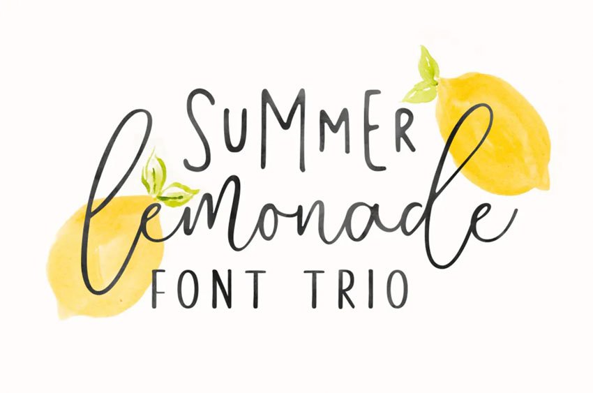 summer lemonade font