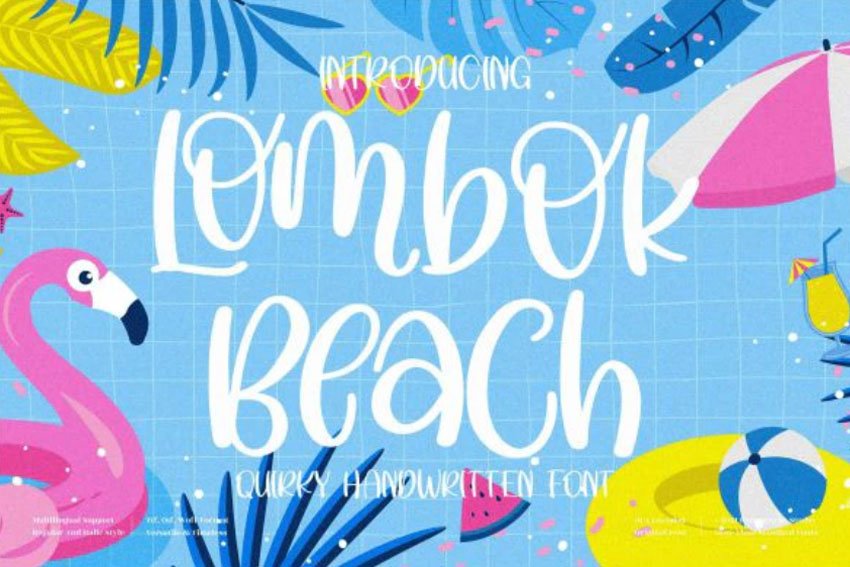 Lombok Beach Summer Font