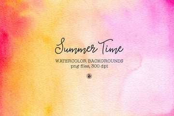 Summer Time Watercolor Background Ideas