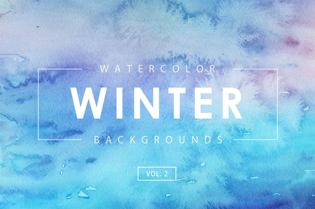 Winter Cool Watercolor Background