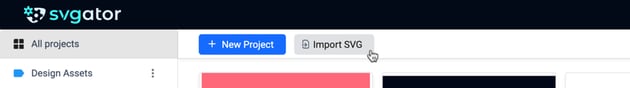 how to import SVG with svggator