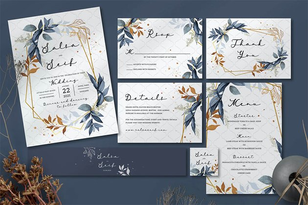 Foliage Wedding Invitation Set