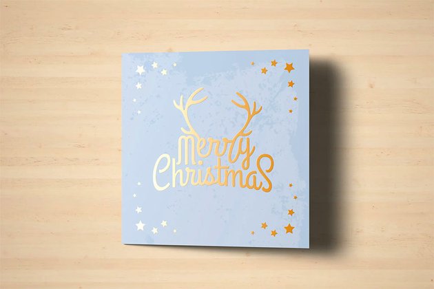 Square Foil Stamping Card