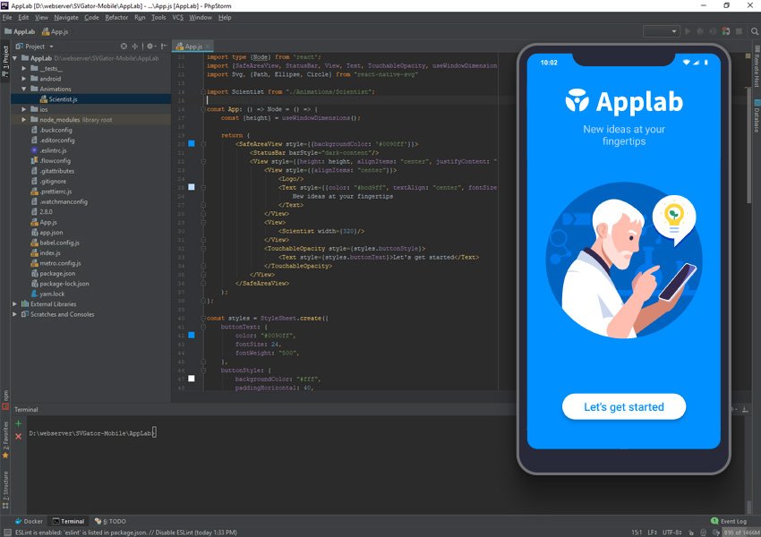 preview the working animation in your app