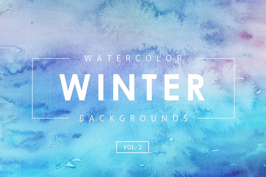 Winter Cool Watercolor Background