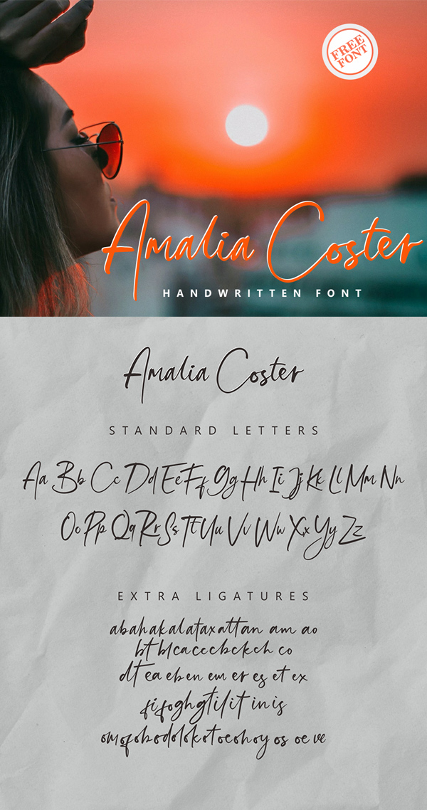 Amalia Coster Handwritten Free Font