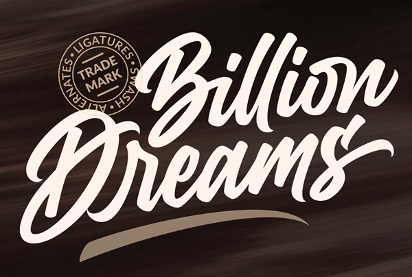 Billion Dreams Free Script Font