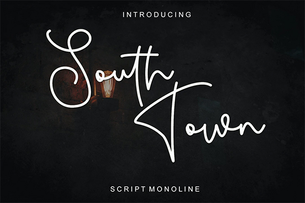 South Town Free Script Font