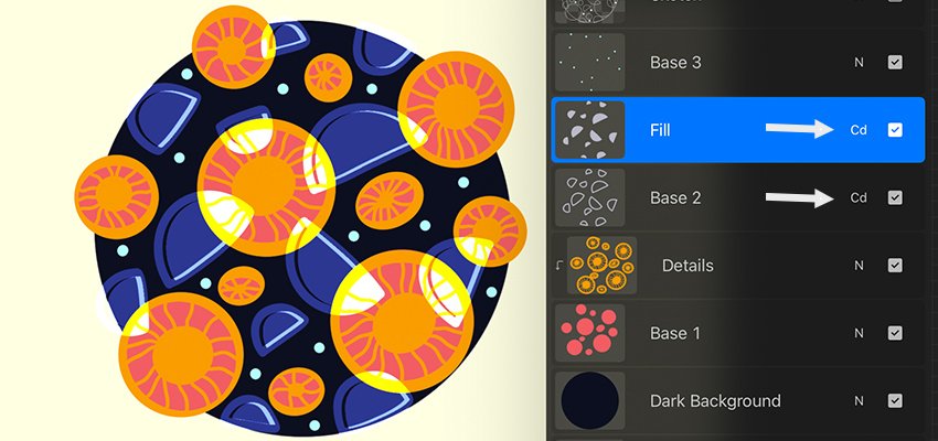 How to offset a fill layer in Procreate