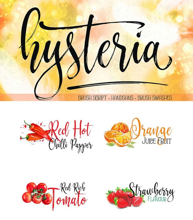 hysteria brushscript alternative to Magnolia Script font available on Envato elements