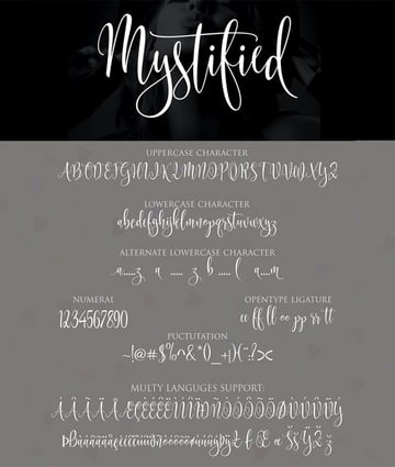 Mystfied Script brush font alternative to Magnoli aSky font