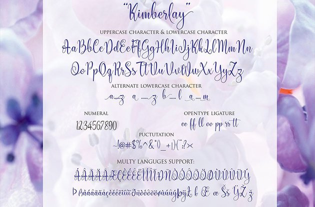 Kimberlay font script handwritten style fonts like magnolia sky
