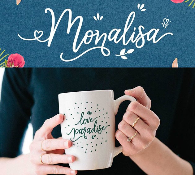Monalisa luxurious font script style alternate to Magnolia sky