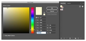 Apply swatch color in illustrator