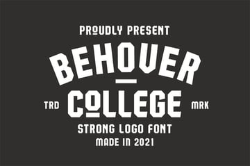 Behover College Block Font Download