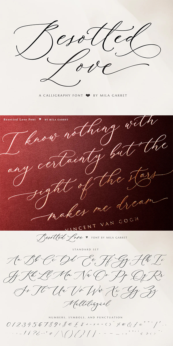 Besotted Love Wedding Calligraphy