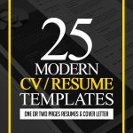 25 Modern CV / Resume Templates and Cover Letters