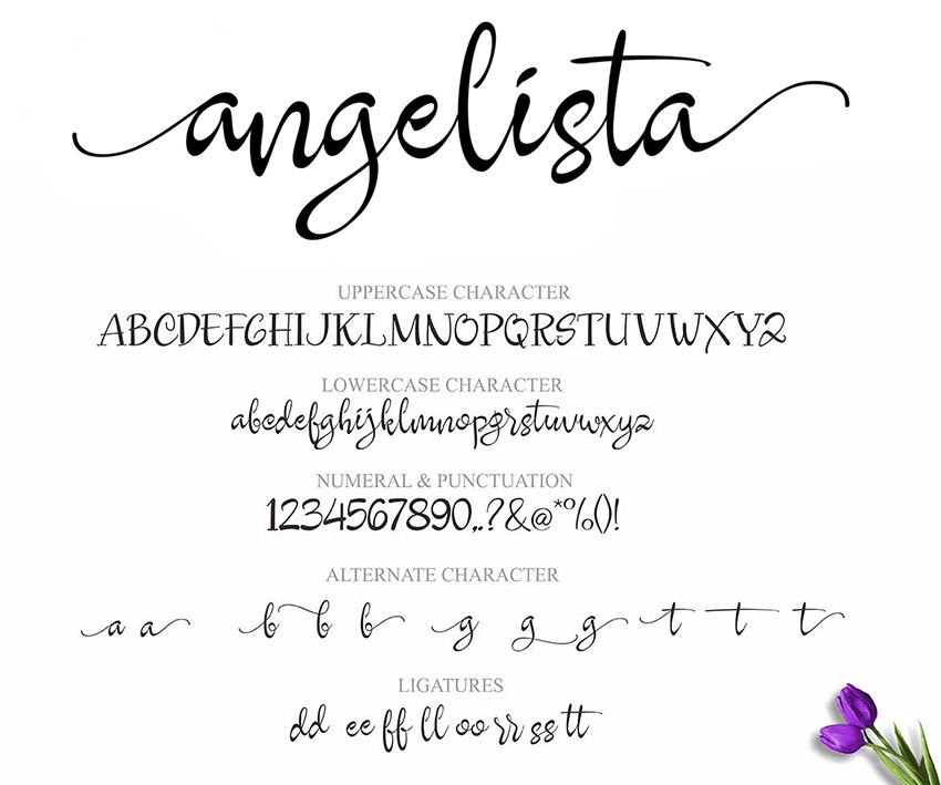 Angelista script font similar to Magnolia Sky brush Script