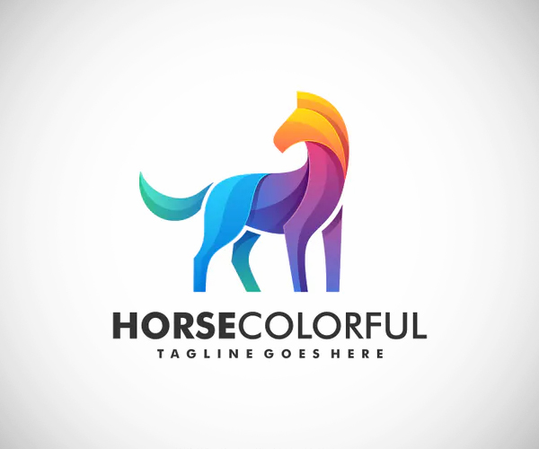 Horse Colorful Logo