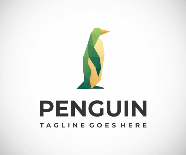 Penguin Low Poly Logo
