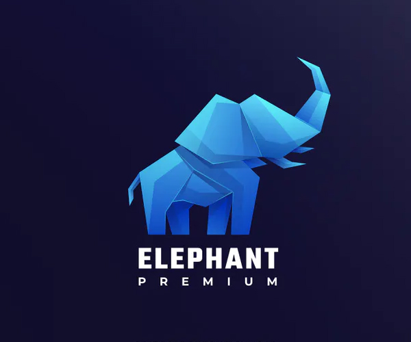 Elephant Low Poly Logo